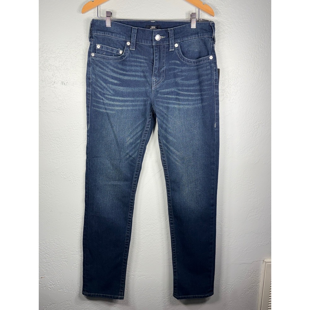 True Religion Rocco Relaxed Skinny Jeans Mens 31x32 Blue Indigo 103280 NEW